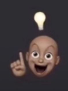 an image of a person with a light bulb on their head pointing to the side