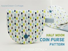 the coin purse is made out of fabric