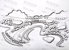 an octopus drawing on paper with chinese writing