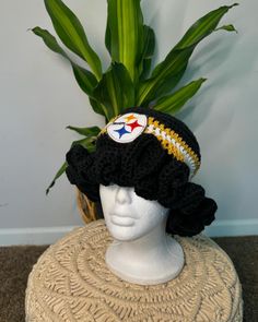 Peace and Blessings to you! Welcome to NoniOchun. *Custom Crochet Ruffle  Bucket Hat * The size shown in the picture is small *Choose your team in the drop-down below!! DM if your team is not listed!! *This item is made to order, and processing time for this item is around 3-4 weeks. *If you have any questions you can contact us ( customization, size, shipping) Ruffle Bucket Hat, Crochet Loom, Ruffle Hat, Bucket Hat Crochet, Peace And Blessings, Crochet Ruffle, Crochet Inspo, Custom Crochet, Hat Handmade