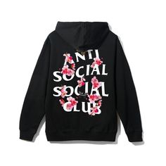 Flower Hoodie, Anti Social Social Club, Trendy Hoodies, Floral Hoodie, Anti Social, Look Vintage, Social Club, Outfits Casual, Outfit Casual