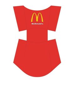 a paper model of a mcdonald's shirt