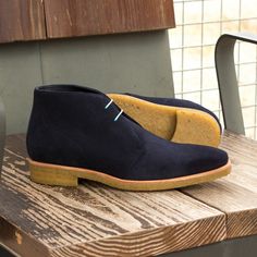 custom made navy suede Desert Boots RAYMOND Dress Well, Chukka Boot, Dress Boots, Suede Lace, Black Friday Shopping, Black Friday Deals, Men Looks, Boots Shoes