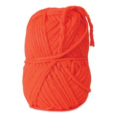 an orange ball of yarn on a white background