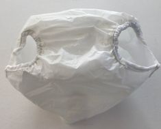 a white plastic bag sitting on top of a table