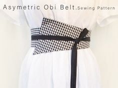 Diy Obi Belt Pattern, Pola Obi Belt, Obi Belt Diy, Obi Belt Batik, Obi Pattern