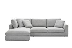 Hamilton Chaise Sectional Sofa, Smoke Gray, Left Facing | Castlery United States Grey Sectional Couch, Comfortable Sectional Sofa, Small Sectional, Small Sectional Sofa, Neutral Sofa, Chaise Sectional Sofa, Grey Sectional Sofa, Couch With Chaise, Condo Furniture