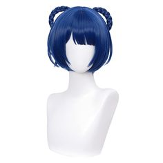 PRICES MAY VARY. 【Characters】- Wigs for blue hair characters. 【Material】 - This blue ponytail wig is made of heat-resistant synthetic fibers. Can be re-style or cut within 180°, natural appearance with healthy satin sheen, good texture and soft touch. 【Thick Enough】- Will not reveal the built-in mesh to embarrassing you. Perfect for Halloween, daily, princess Cosplay Costume and other themed parties. 【Adjustable Size】- Package included a wig + 2 ponytails + a pair of elf ears + a cap. The adjust Wigs With Braids, Xiangling Cosplay, Genshin Impact Xiangling, Bangs Anime, Ponytail Wig, Princess Cosplay, Elf Ears, Bob Hair, Wig With Bangs