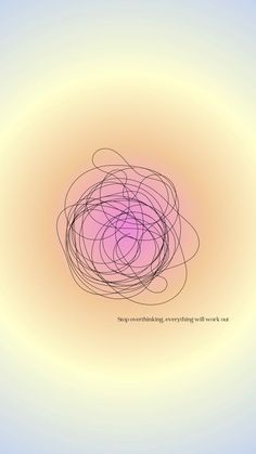 an abstract background with lines and circles in pink, purple and yellow colors on a light blue sky