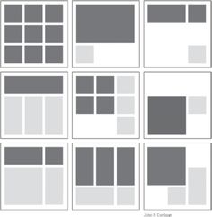 multiple squares are arranged in the same pattern