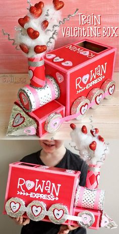 valentine's day box crafts for kids to make with toilet paper and strawberries