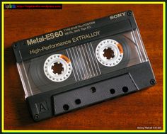 an old fashioned cassette tape recorder with the words metal - eso written on it