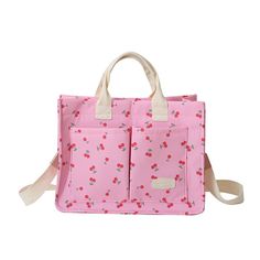 PRICES MAY VARY. 【Material】This cherry tote bag is made of canvas, which is not only soft and comfortable to the touch, but also very durable and easy to maintain. 【SIZE & CAPACITY】The dimensions of this cute tote handbag are L13.78"xH 10.24"xW 5.91", which can easily hold your tablet, mobile phone, keys, wallet, umbrella, cosmetics and other necessities. 【Multiple Pockets】This cute cherry bag has multiple layers of pockets that can neatly store the items you need to carry for quick access. 【Fas Cherry Tote Bag, Cherry Bag, Cute Shoulder Bag, Travel Canvas, Work Handbag, Purse Cute, Satchel Handbag, Kids Luggage, Tote Handbag