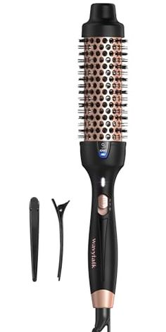 Wavytalk Pro Thermal Brush for Blowout Look, 1 1/2 Inch Ionic Heated Round Brush Makes Hair Shinier & Smoother, Dual Voltage Thermal Round Brush Long-Lasting Styling, Easy to Use, Fast Heating Thermal Hair Brush, Wavy Talk Thermal Brush, Wavytalk Thermal Brush, Blowout Look, Heat Brush, Heated Hair Brush