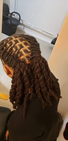 Loc Styles For Men Medium Length, Crown Locs Styles Men, Professional Locs For Men, Double Twist Loc Styles Men, Loc Styles Men Long, Styles For Long Locs Men, Dread Loc Style