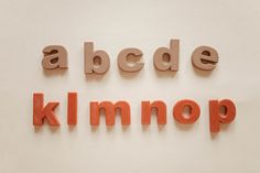 the letters are made up of wood and have different font styles to match them together