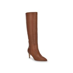 Calvin Klein-Garray Boot Effortlessly dress up or down with the versatile Garray boot from Calvin Klein. A high leather shaft, partial inside zipper, sleek pointy toe, and kitten heel make this pull-on boot a must-have. Click here for Boot Measuring Guide. Leather Boots Outfit, Pull On Boots, Kitten Heel, Boots Outfit, Christmas List, Light Brown, Leather Boots, Kitten Heels, Calvin Klein