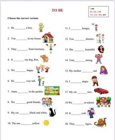 an english worksheet with pictures and words to be written on the front of it