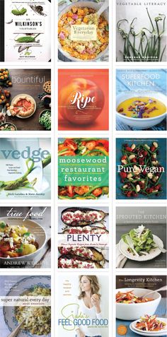 the top ten cookbooks are shown in this collage, and there is an image of