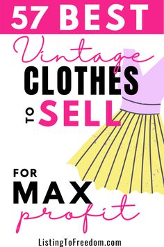 the best vintage clothes to sell for maximum profits