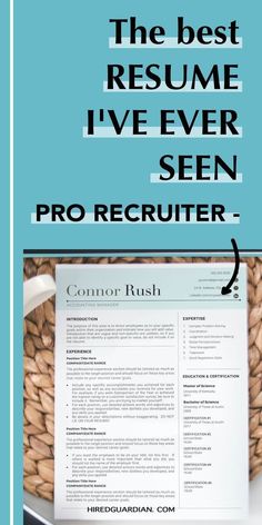 the best resume i've ever seen pro recruit