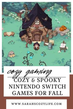 cozy living, nintendo switch, halloween, spooky season, fall vibes, fall aesthetic, cozy gaming, gamer girl, gaming setup Cozy Games To Play, Halloween Video Game, Spooky Games, Video Games List, Cozy Gaming, Switch Games, Phone Games