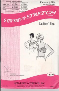 sewing pattern for ladies'bras from sew - knit - n - stretch