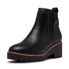 PRICES MAY VARY. Pull on with back pull tab Modern lightweight EVA outsole Cushioned insole Outside wrap arund textured gore detailing Waterproof Usa Shoes, Black Boots Women, Ankle Bootie, Nubuck Leather, Waterproof Boots, Black Booties, Black Ankle Boots, Ankle Booties, New Shoes