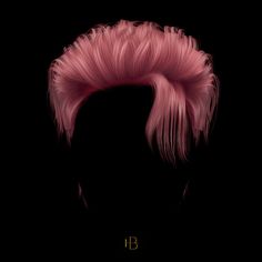 a man with pink hair is shown in the dark, and it looks like he's going to grow his hair