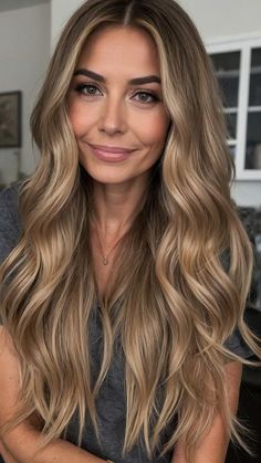 Thick Blonde Hair, Mom Haircut, Long Hair Highlights, Mom Haircuts, Rambut Brunette, Brown Hair Inspo, Bronde Hair, Curly Short, Brown Hair With Blonde Highlights