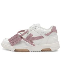 (WMNS) Off-White Out Of Office Low-Top Sneaker 'Pink White' OWIA259S22LEA0040130 Pink Off White Shoes, Off White Shoes Out Of Office, Off White Shoes Women Pink, Off White Office Sneakers, Luxury Pink Lace-up Custom Sneakers, Luxury Pink Low-top Sneakers, Off-white Low-top Sneakers For Streetwear, Off White Low-top Sneakers For Sports, Office Sneakers