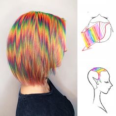 Beauty School Cosmetology, Shaved Undercut, Hair Color Techniques, Hair Brained, Color Techniques, Beauty School, Hair Inspiration Color, Rainbow Hair