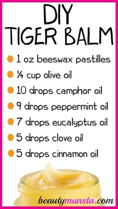 Camphor Oil, Easiest Recipes, Tiger Balm, Cinnamon Oil, Clove Oil, How To Relieve Headaches, Eucalyptus Oil, Peppermint Oil, Natural Beauty Tips