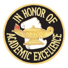 an emblem for the in honor of academic excellence program, which has been awarded