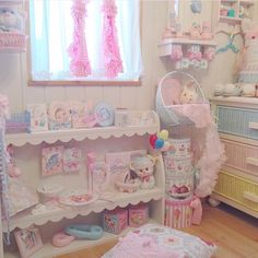 a room filled with lots of toys and decor