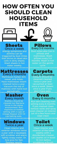 a poster with the words how often you should clean your house? and other things to do