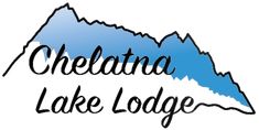 the logo for cheetana lake lodge, which is located on top of a mountain