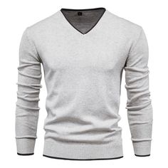 This wonderful pullover will provide a stylish look. The excellent solid pattern of this pullover gives it an astounding look. This regular sleeve style pullover is remarkable with its design. The v-neck collar of this pullover makes it comfortable. This stylish men's sweater is eye-catching. It is made from high-quality cotton material. Specifications sweater jumpers: sweater jumpers season: spring summer autumn winter mens pullover sweaters: mens pullover sweaters Wool: Standard Wool Thickness Slim Fit Sweater