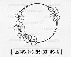 the svg png eps dxf file is shown with an oval frame and flowers