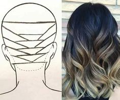 How To Section Hair For Highlights, Balayage Sectioning, Hair Dye Balayage, Hair Dye Techniques, Fox Hair Dye, Hair Color Placement, Formal Skirts, Two Color Hair