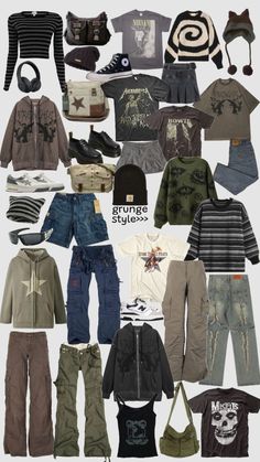 Grunge Therian Outfits, Outfit Inspo Summer Alternative, Cottagecore Skater Aesthetic, Streetwear Fashion Nonbinary, City Grunge Outfit, Actual Grunge Outfits, How To Be Grunge, Grunge Cute Outfits, Grunge Outfit Board