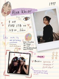 Biodata Aesthetic, Journal Ideas Pages, One Direction Art, Desain Buklet, Journal Bullet, Au Ideas, Bullet Journal Ideas, Aesthetic Journal, Scrapbook Book