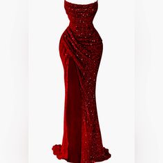 Red Mermaid Prom Dress Formal Prom Dresses Classy, Classy Prom Dresses Red, Red Wedding Dress Mermaid, Red Mermaid Prom Dress, Hoco 2024, Matric Dance Dresses, Hoco Ideas, Red Evening Gown, Elegant Red Dress