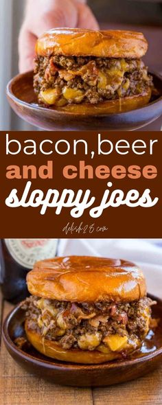 bacon, beer and cheese sloppy joes are the perfect appetizer for any occasion