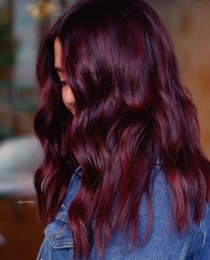 Dark Maroon Hair, Burgundy Hair With Highlights, Deep Burgundy Hair, Red Burgundy Hair Color, Burgundy Red Hair, Black Cherry Hair Color