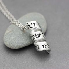 Metal Stamped Necklace, Handwritten Jewelry, Metal Stamping Kit, Jewelry Stamping, Flatware Jewelry, Right Here Right Now, Wire Wrap Jewelry Designs, Stamped Necklaces, Metal Stamped Jewelry