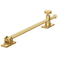 a gold toilet roll holder on a white background with clippings for the handles