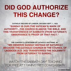 a poster with the words did god authorize this change? written in red on it