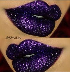 lip art Lip Art Makeup, Drag Make-up, Purple Lipstick, Lip Scrubs, Lipstick Art, Makeup Tricks, Perfect Lips, Glitter Lips, Lip Designs