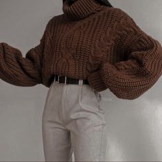 Cozy Winter Outfits Aesthetic, Character Outfit Inspiration, Outfit Formal Mujer, Casual Fashion Style, Baggy Sweatshirt, Cosy Outfit, Turtleneck Outfit, Best Winter Outfits, Artist Fashion